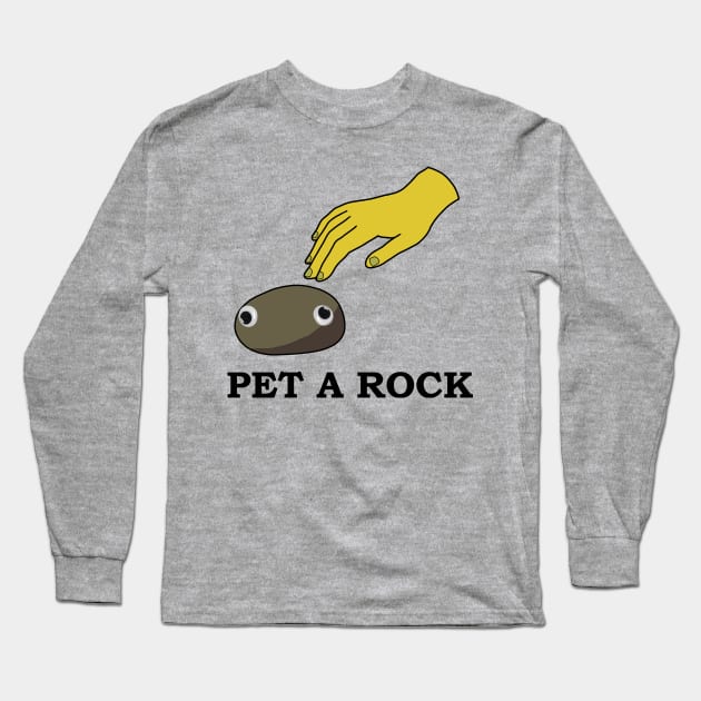 Pet a Rock Long Sleeve T-Shirt by Fjordly